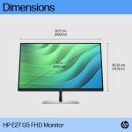 HP E27 G5 68,6 cm (27”) Full HD (1920x1080) IPS monitorius