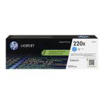 HP 220X originali didelės talpos žydra (Cyan) tonerio kasetė (~5500 kopijų)