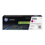 HP 220X originali didelės talpos rausva (Magenta) tonerio kasetė (~5500 kopijų)