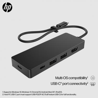 HP USB-C G3 90W - kelioninis jungčių kartotuvas (2xUSB-C, 2xUSB 3.0, 1xHDMI) 