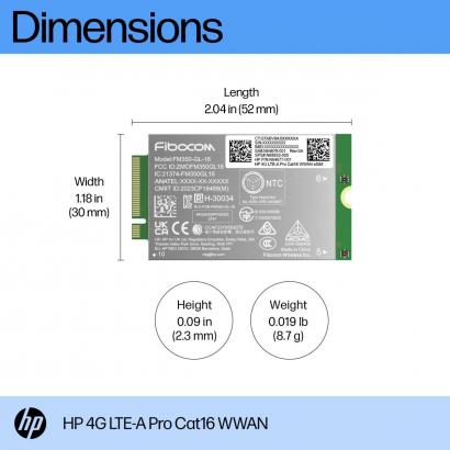 HP 4G LTE-A Pro Cat16 WWAN vidinis modemas 