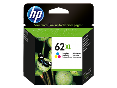 HP 62XL didelės talpos trijų spalvų (Tri-Colour) rašalo kasetė 