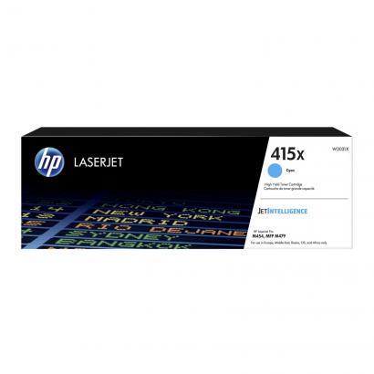 HP 415X didelės talpos žydra (Cyan) LaserJet tonerio kasetė 