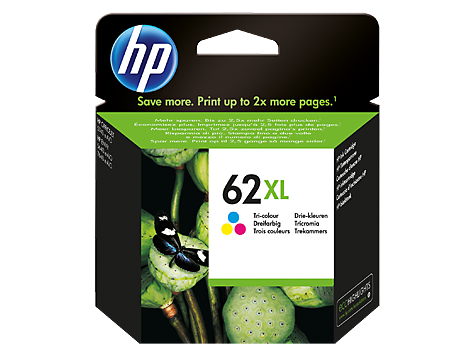 HP 62XL didelės talpos trijų spalvų (Tri-Colour) rašalo kasetė 
