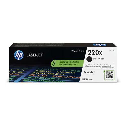 HP 220X originali didelės talpos juoda (Black) tonerio kasetė (~7500 kopijų) 